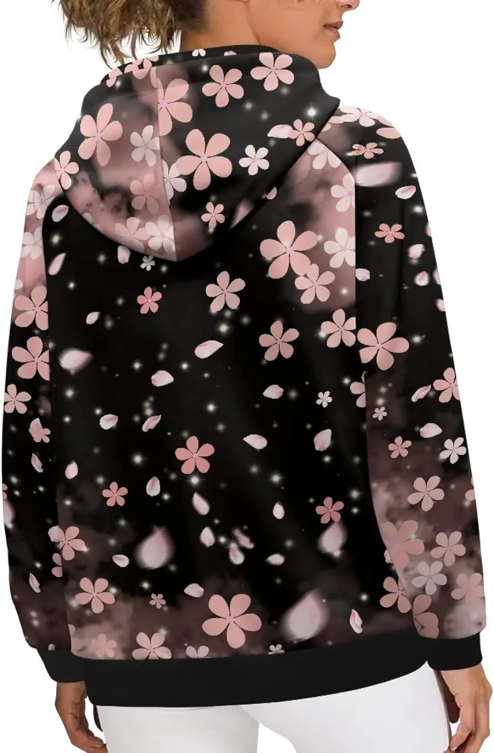 WELLFLYHOM Oversize Hoodies for Women Fashion Sweatshirt Long Sleeve Hooded Sweater Shirts Pullover Jumpers