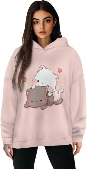 WELLFLYHOM Oversize Sweatshirt Fashion Hoodies for Women Fall Outfits Long Sleeve Shirts Pullover Jacket S-2XL