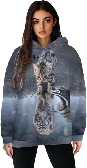 WELLFLYHOM Oversize Sweatshirt Fashion Hoodies for Women Fall Outfits Long Sleeve Shirts Pullover Jacket S-2XL