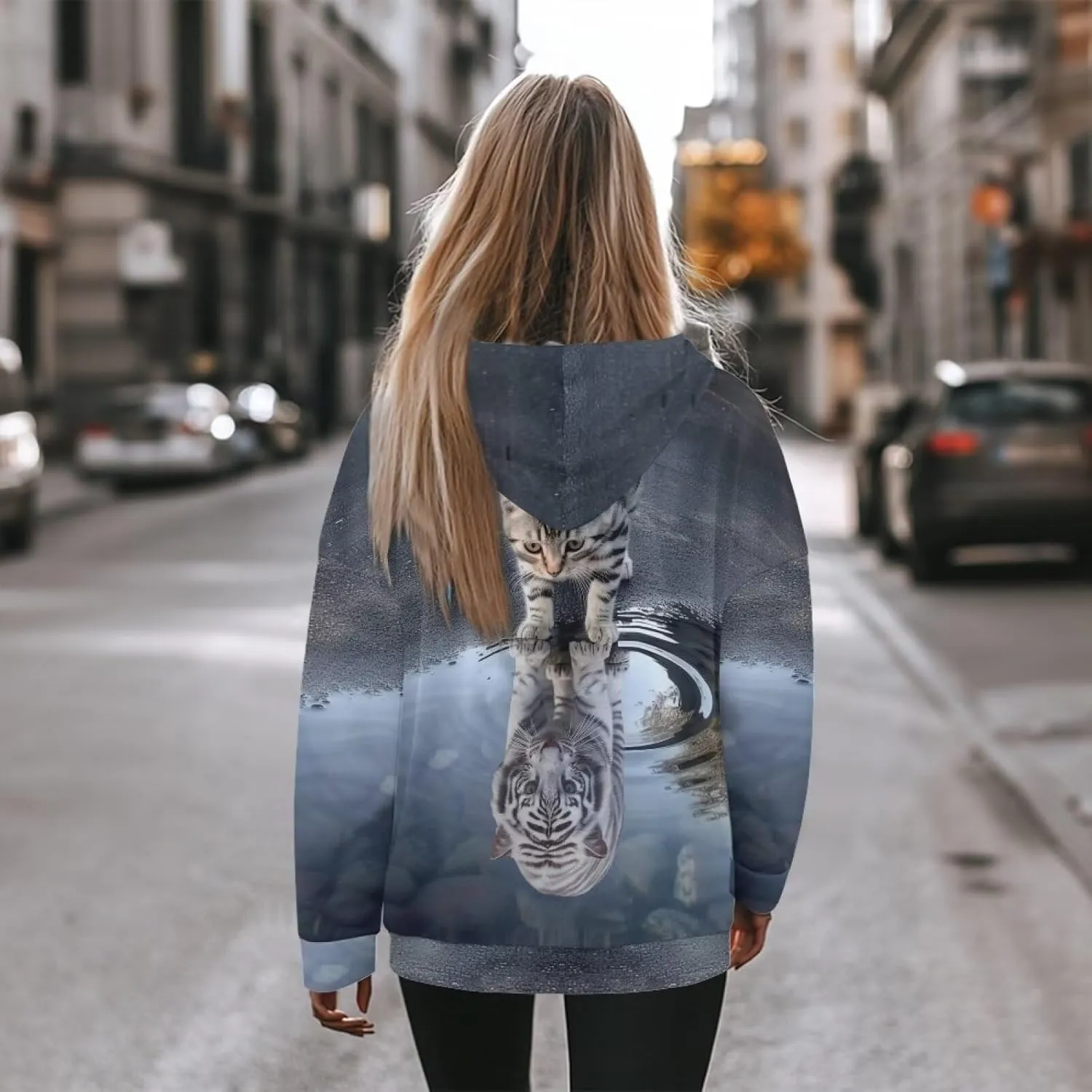 WELLFLYHOM Oversize Sweatshirt Fashion Hoodies for Women Fall Outfits Long Sleeve Shirts Pullover Jacket S-2XL