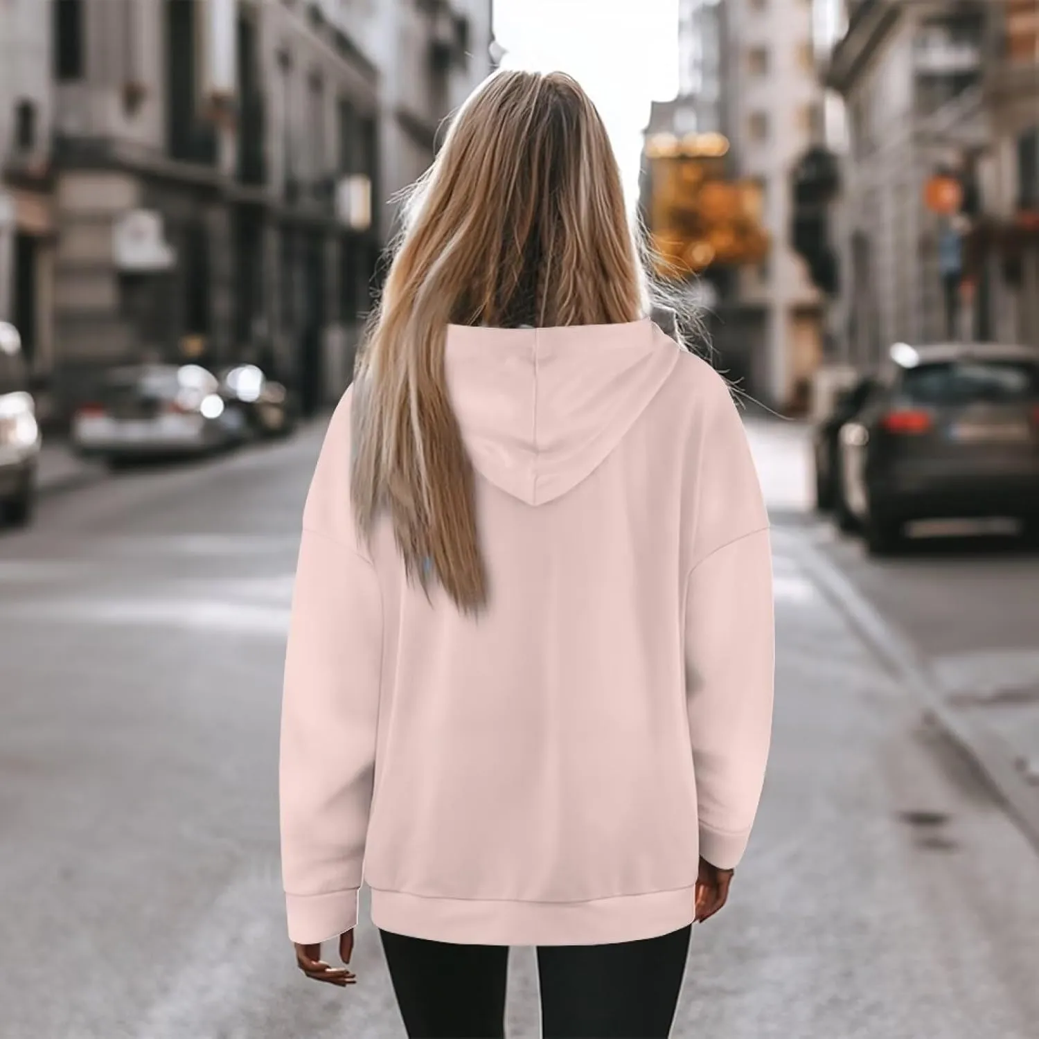 WELLFLYHOM Oversize Sweatshirt Fashion Hoodies for Women Fall Outfits Long Sleeve Shirts Pullover Jacket S-2XL