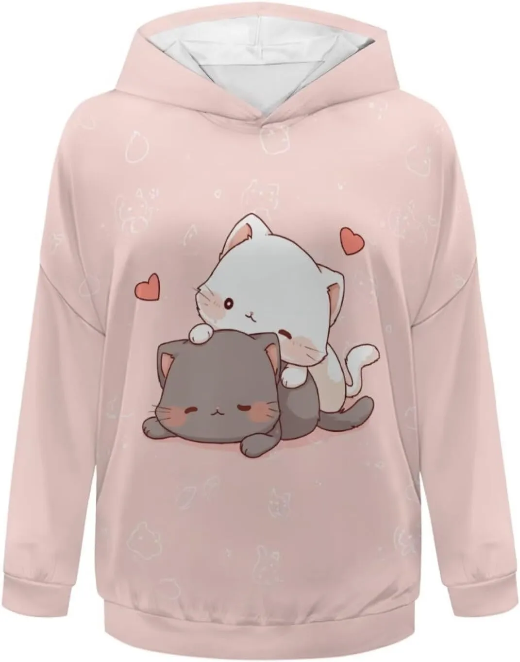 WELLFLYHOM Oversize Sweatshirt Fashion Hoodies for Women Fall Outfits Long Sleeve Shirts Pullover Jacket S-2XL