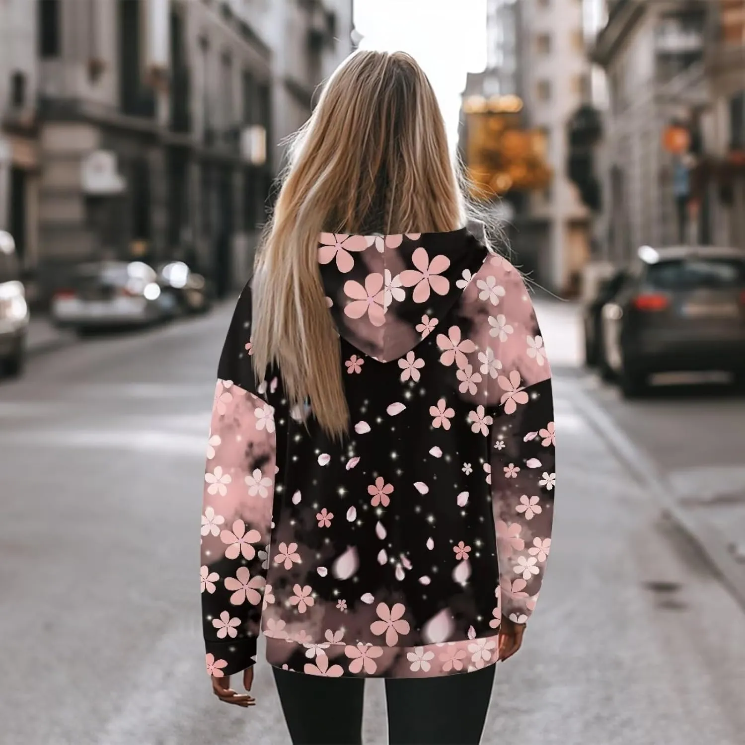WELLFLYHOM Oversize Sweatshirt Fashion Hoodies for Women Fall Outfits Long Sleeve Shirts Pullover Jacket S-2XL
