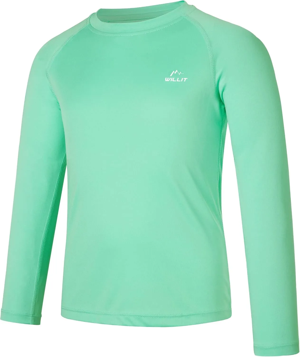 Willit Boys Rash Guard Swim Shirt UPF 50  Sun Protection Shirt Long Sleeve SPF Youth Fishing Quick Dry Shirt