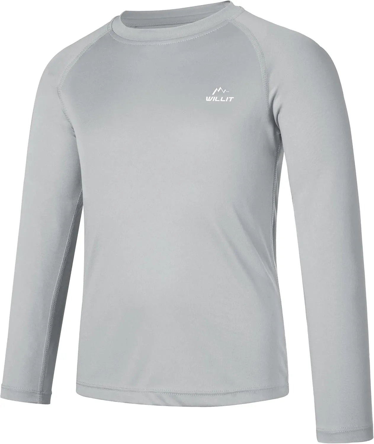 Willit Boys Rash Guard Swim Shirt UPF 50  Sun Protection Shirt Long Sleeve SPF Youth Fishing Quick Dry Shirt