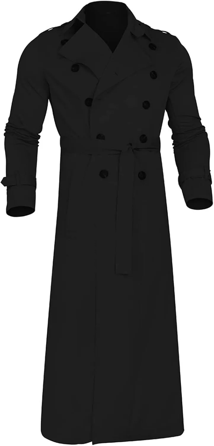 Windbreaker Jackets for Men Lightweight Classic Casual Loose Fashion Trenchcoat