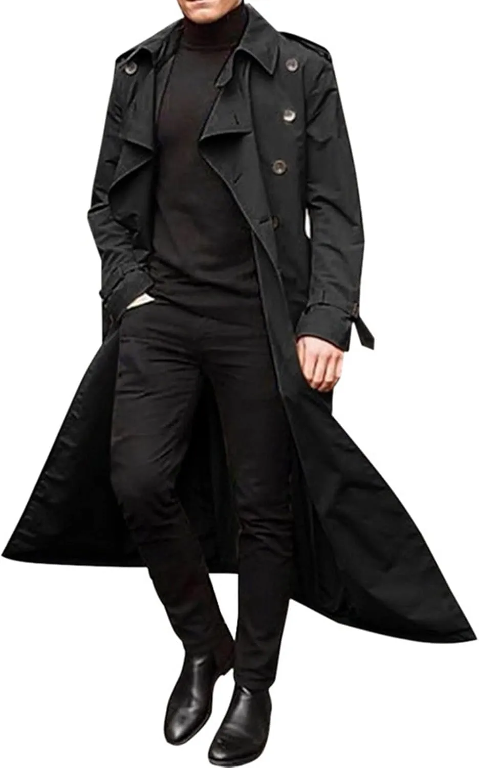 Windbreaker Jackets for Men Lightweight Classic Casual Loose Fashion Trenchcoat