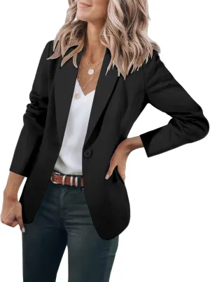 Women Blazers for Work Casual Open Front Long Sleeve Work Office Suit Jackets Lightweight Formal Business Blazer Coat