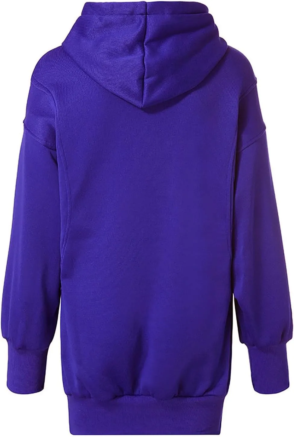 Women Casual Hoodies Long Sleeve Drawstring Hooded Sweatshirts Dress Plus Size Loose Fitting Lightweight Pullover Top
