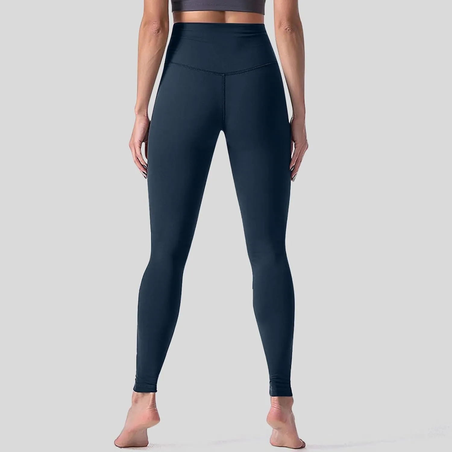 Women High Waisted Leggings Stretch Slim Butt Lifting Yoga Pant Through Tummy Control Sport Gym Lounge Tights Trouser