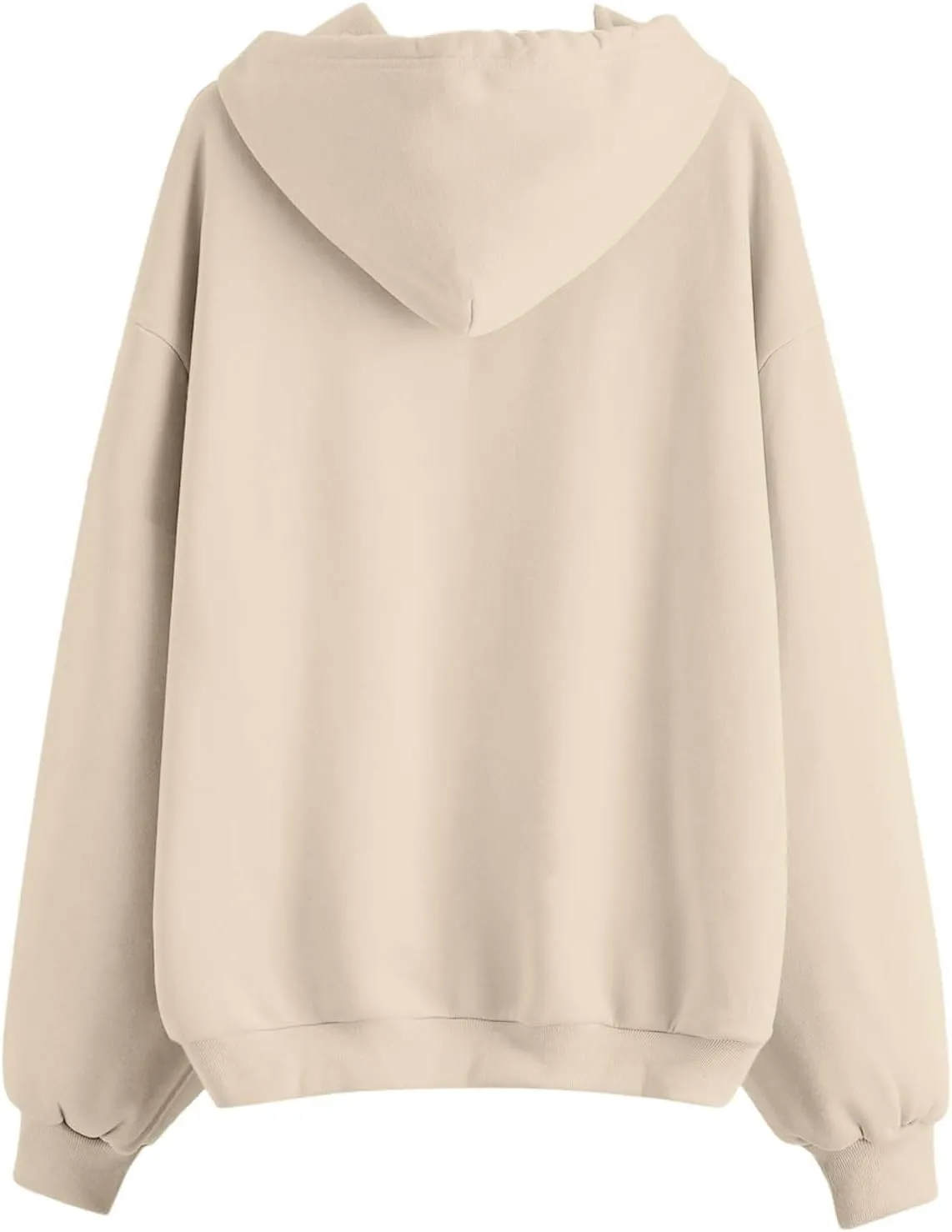 Women Oversized Hoodies Sweatshirts Solid Zipper Long Sleeve Jacket Tops Pullover Drawstring Trendy Outfit with Pocket