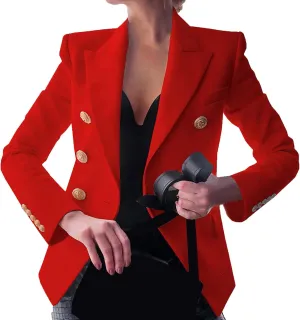 Womens Blazer Fashion Casual 2024 Office Work Button Jackets Long Sleeve Open Front Loose Lightweight Blazers