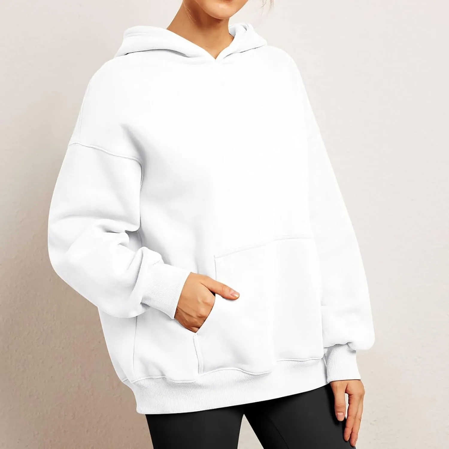 Women's Camo Hoodie Maple-Leaf Print Oversized Sweatshirt Fleece Hooded Sweatshirts with Pocket Casual Fall Pullover