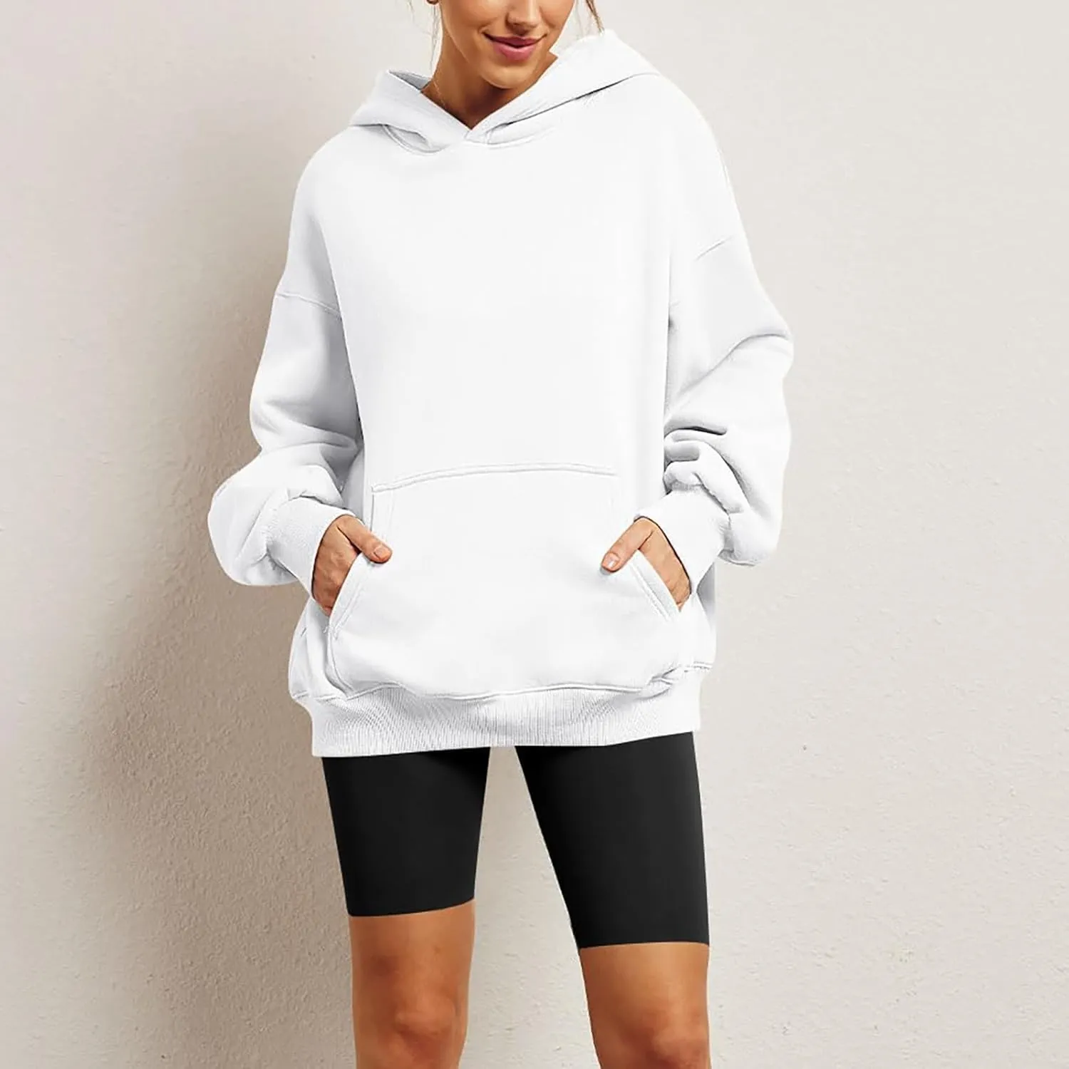 Women's Camo Hoodie Maple-Leaf Print Oversized Sweatshirt Fleece Hooded Sweatshirts with Pocket Casual Fall Pullover
