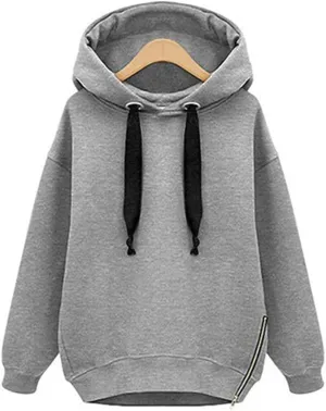 Women's Casual Oversized Hoodie Loose Fit Long Sleeve Drawstring Sweatshirt Fall Long Fleece Pullover Hoodies Coats