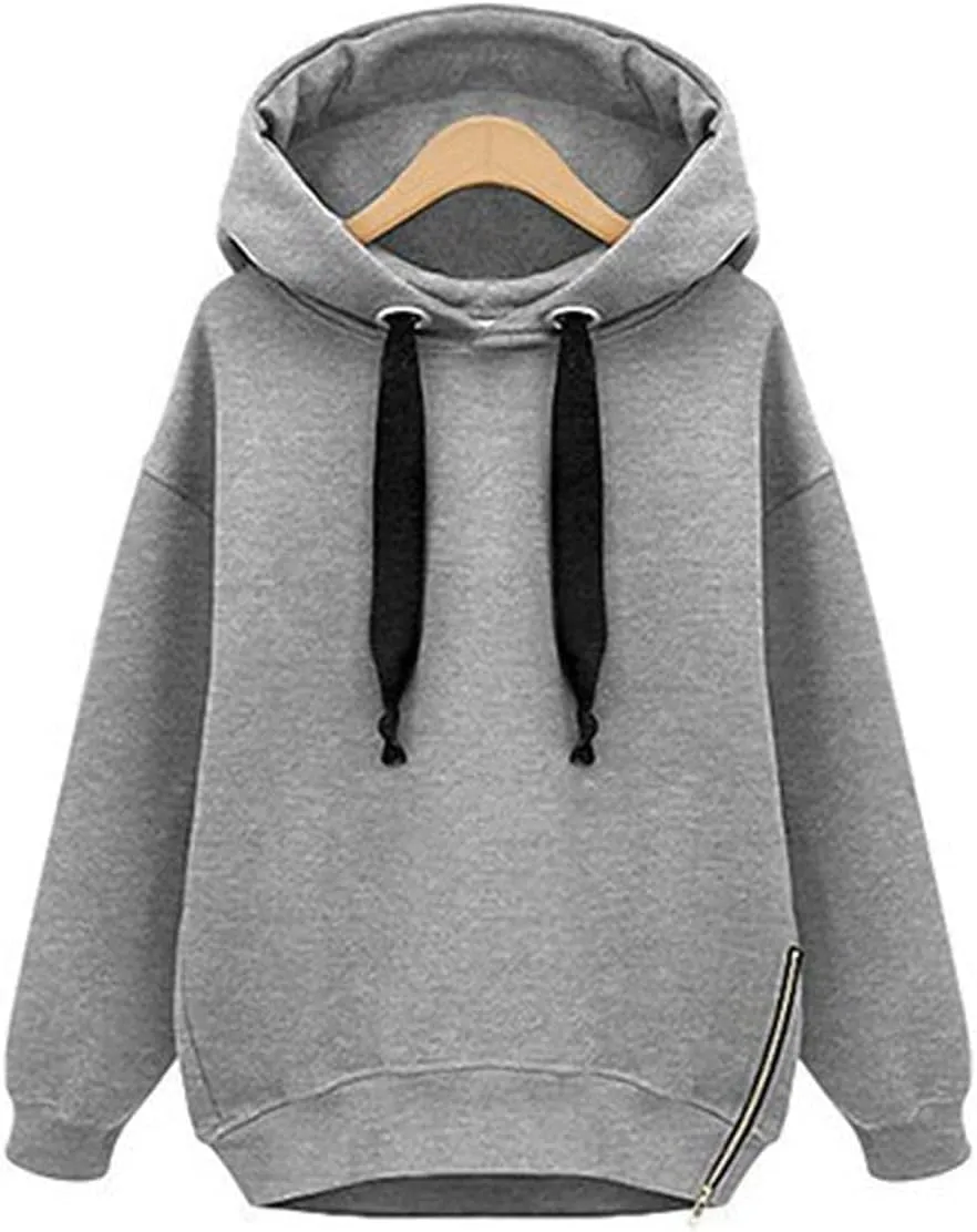 Women's Casual Oversized Hoodie Loose Fit Long Sleeve Drawstring Sweatshirt Fall Long Fleece Pullover Hoodies Coats