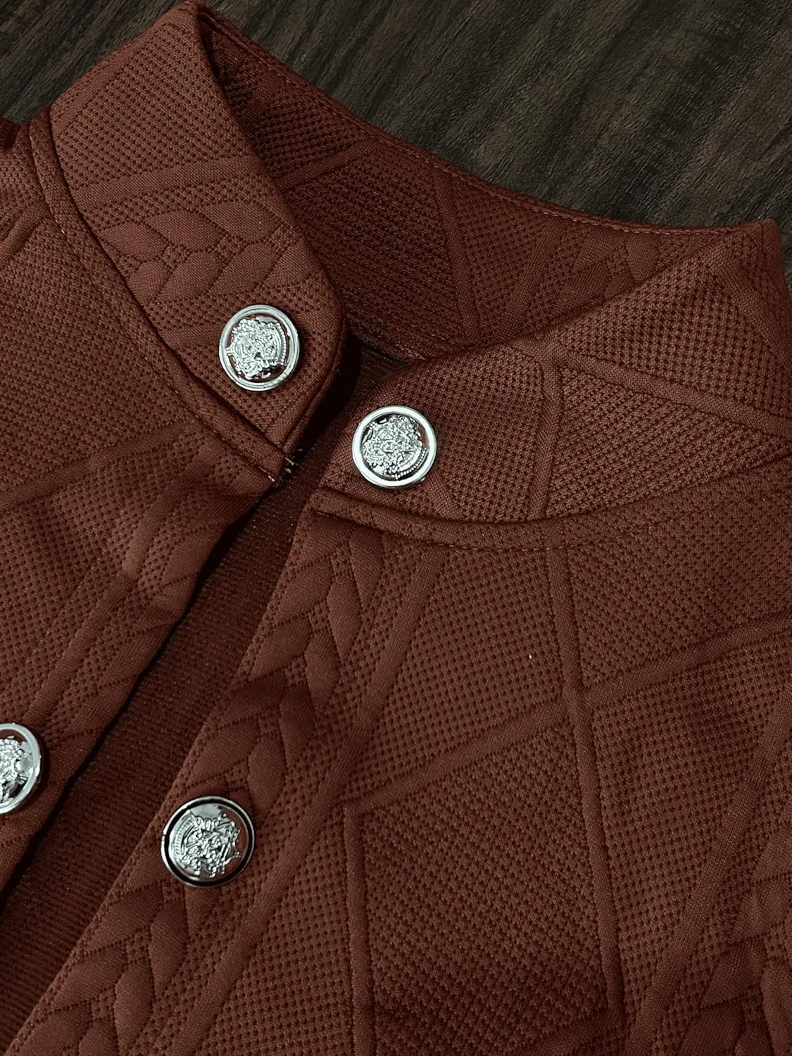 Women's Double Breasted Blazer Casual Business Slim Fit Long Sleeve Textured Open Front Blazer Jackets