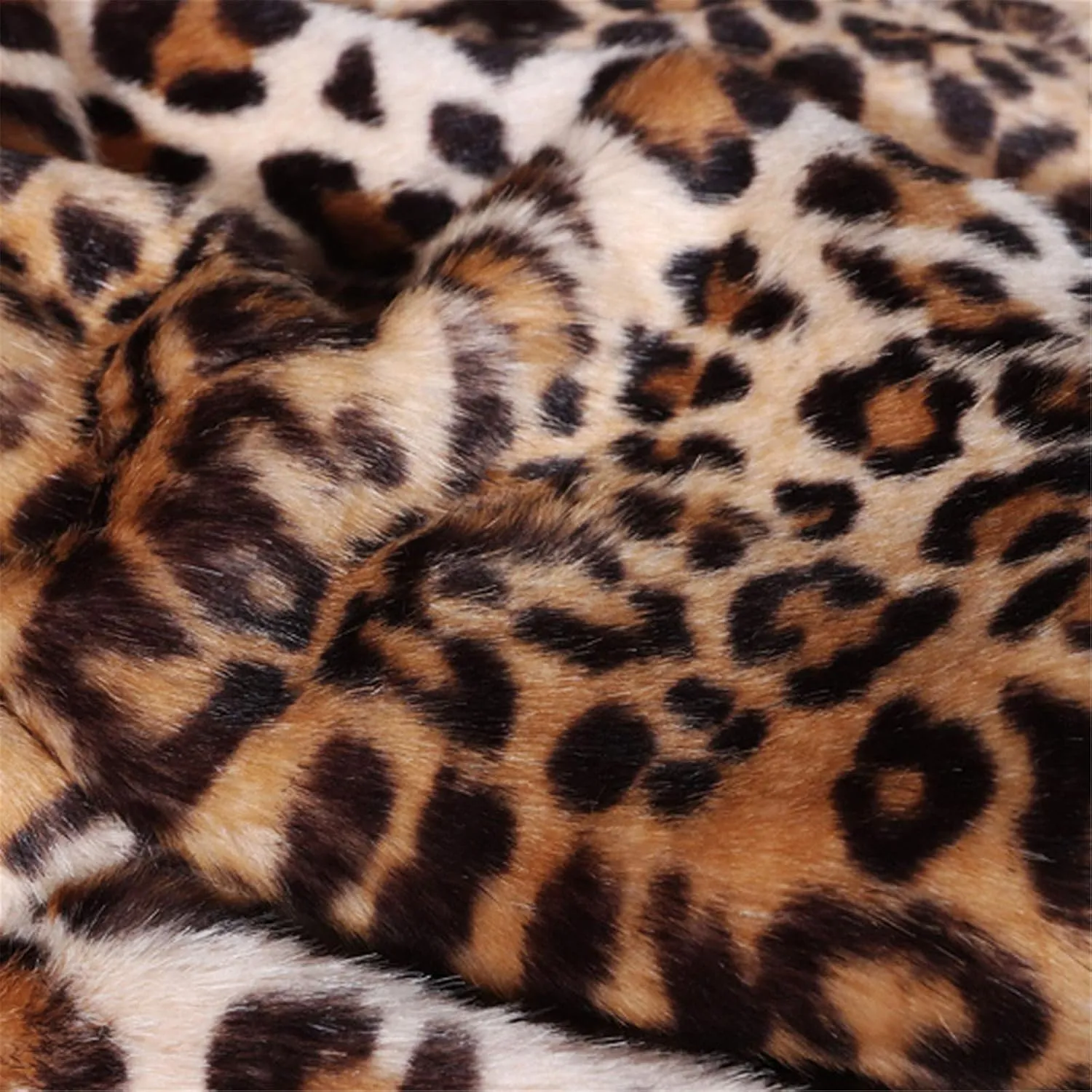 Women's Faux Fur Long Jackets Winter Warm Leopard Coats Oversized Open Front Cardigan Loose Long Sleeve Outerwear