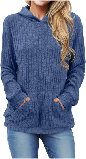Women's Hoodie Womens Pullover Sweaters Women's Oversized Sweatshirt Crew Neck Long Sleeve Casual Pullover with