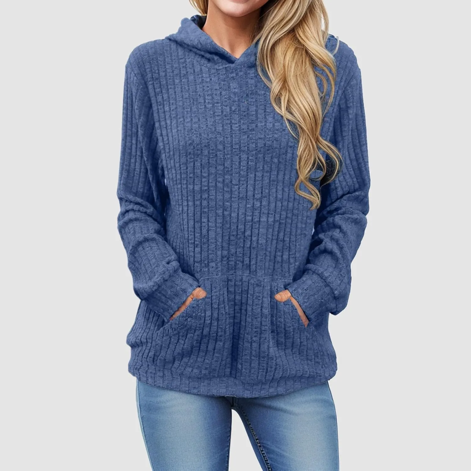 Women's Hoodie Womens Pullover Sweaters Women's Oversized Sweatshirt Crew Neck Long Sleeve Casual Pullover with