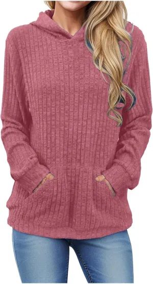 Women's Hoodie Womens Pullover Sweaters Women's Oversized Sweatshirt Crew Neck Long Sleeve Casual Pullover with