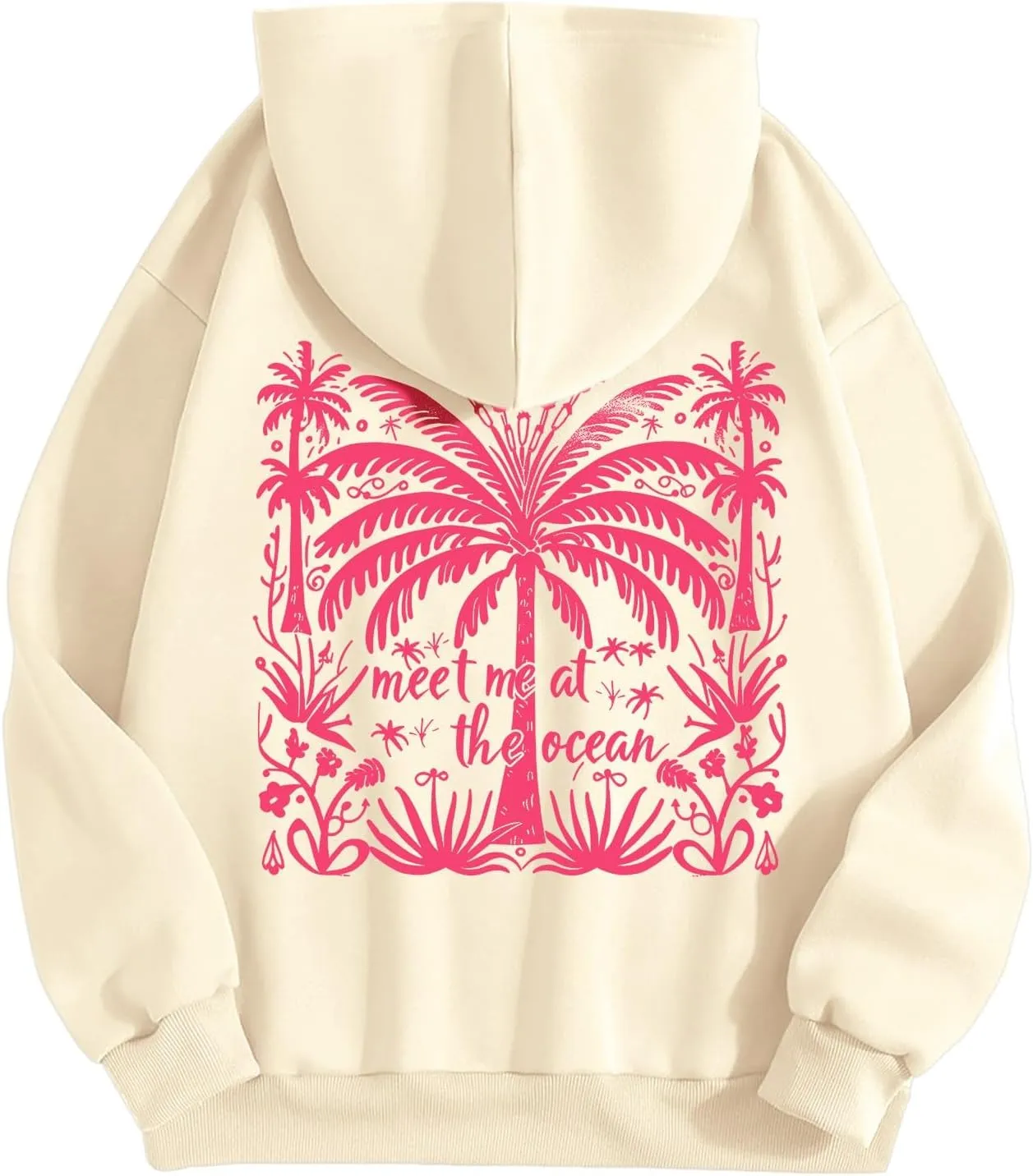 Womens Letter Print Oversized Hoodies Sweatshirts Casual Long Sleeve Pullover Tops with Pocket Fashion Outfits Clothes