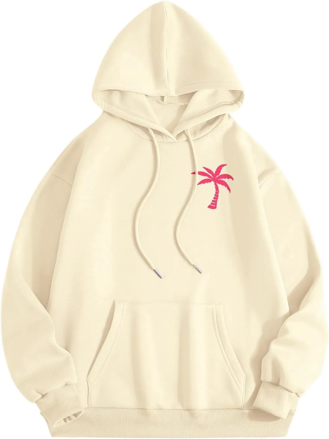 Womens Letter Print Oversized Hoodies Sweatshirts Casual Long Sleeve Pullover Tops with Pocket Fashion Outfits Clothes