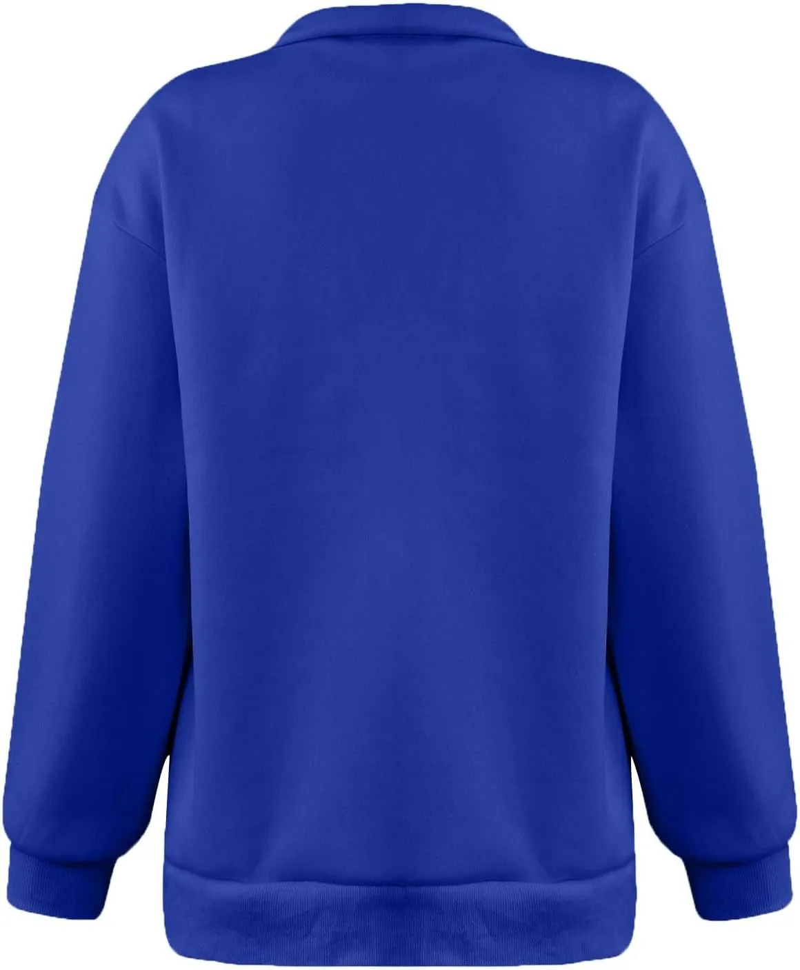 Womens Quarter Zip Pullover Loose Collared Oversized Sweatshirt Preppy Long Sleeve Fleece Hoodie Sweater for Teen Girl