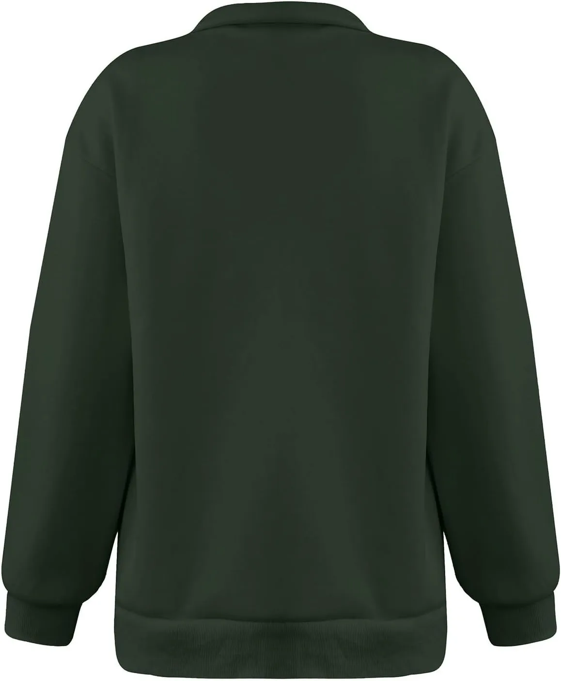 Womens Quarter Zip Pullover Loose Collared Oversized Sweatshirt Preppy Long Sleeve Fleece Hoodie Sweater for Teen Girl