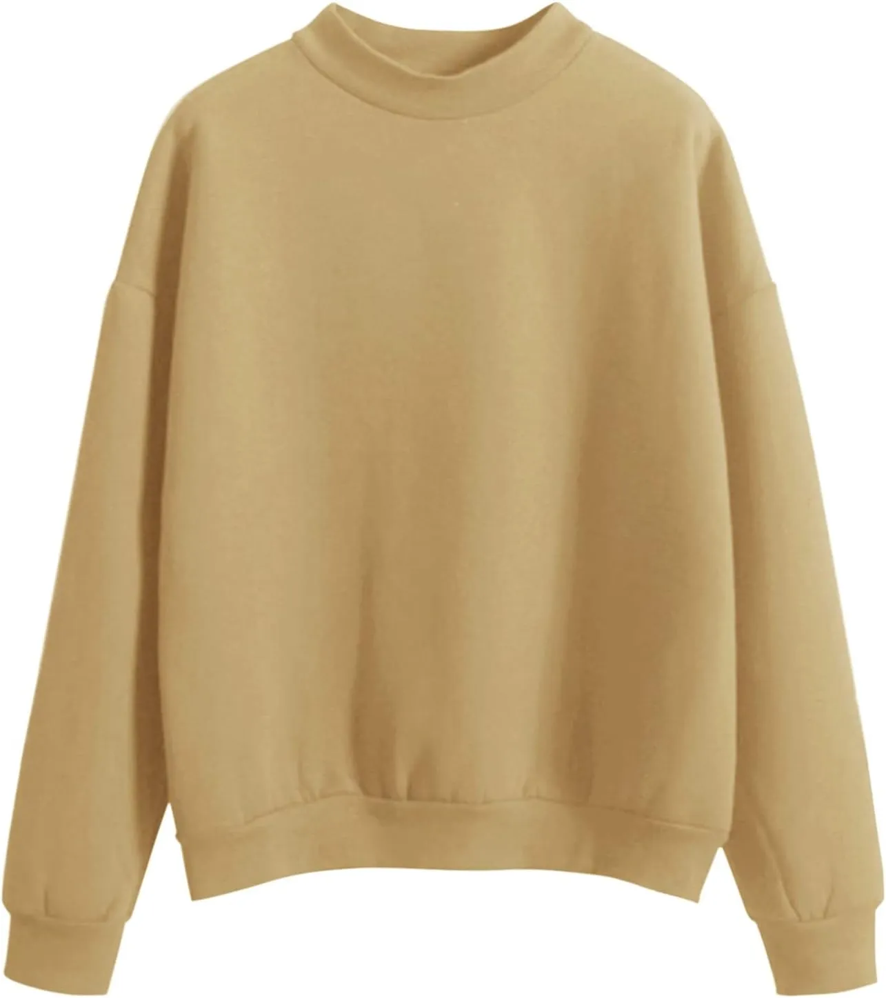 Womens Soldi Color Hoodies Casual Turtleneck Long Sleeve Loose Joggers Pullover Sweatshirts Fall Outdoor Workout Tops
