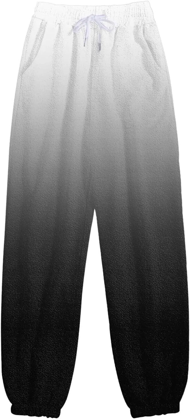 Women's Sweatpants Petite Length Pockets Pants Casual Workout Athletic Joggers Drawstring Waist Sweat Pants