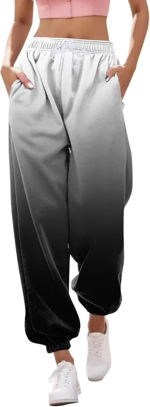 Women's Sweatpants Petite Length Pockets Pants Casual Workout Athletic Joggers Drawstring Waist Sweat Pants
