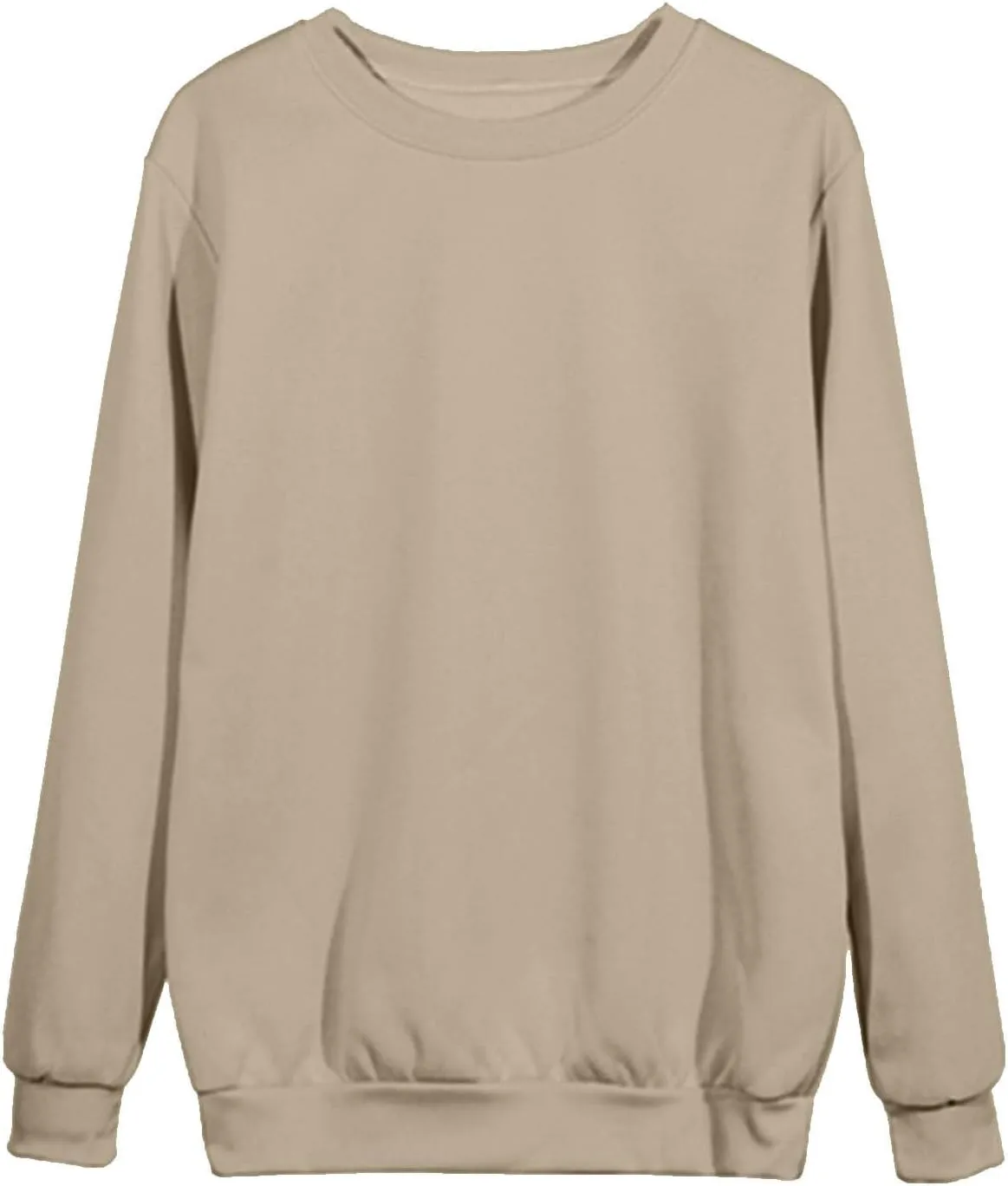 Womens Sweatshirts Long Sleeve Crew Neck Pullover Sweatshirt Casual Outfits Fall Clothes Loose Trendy Shirt 2025
