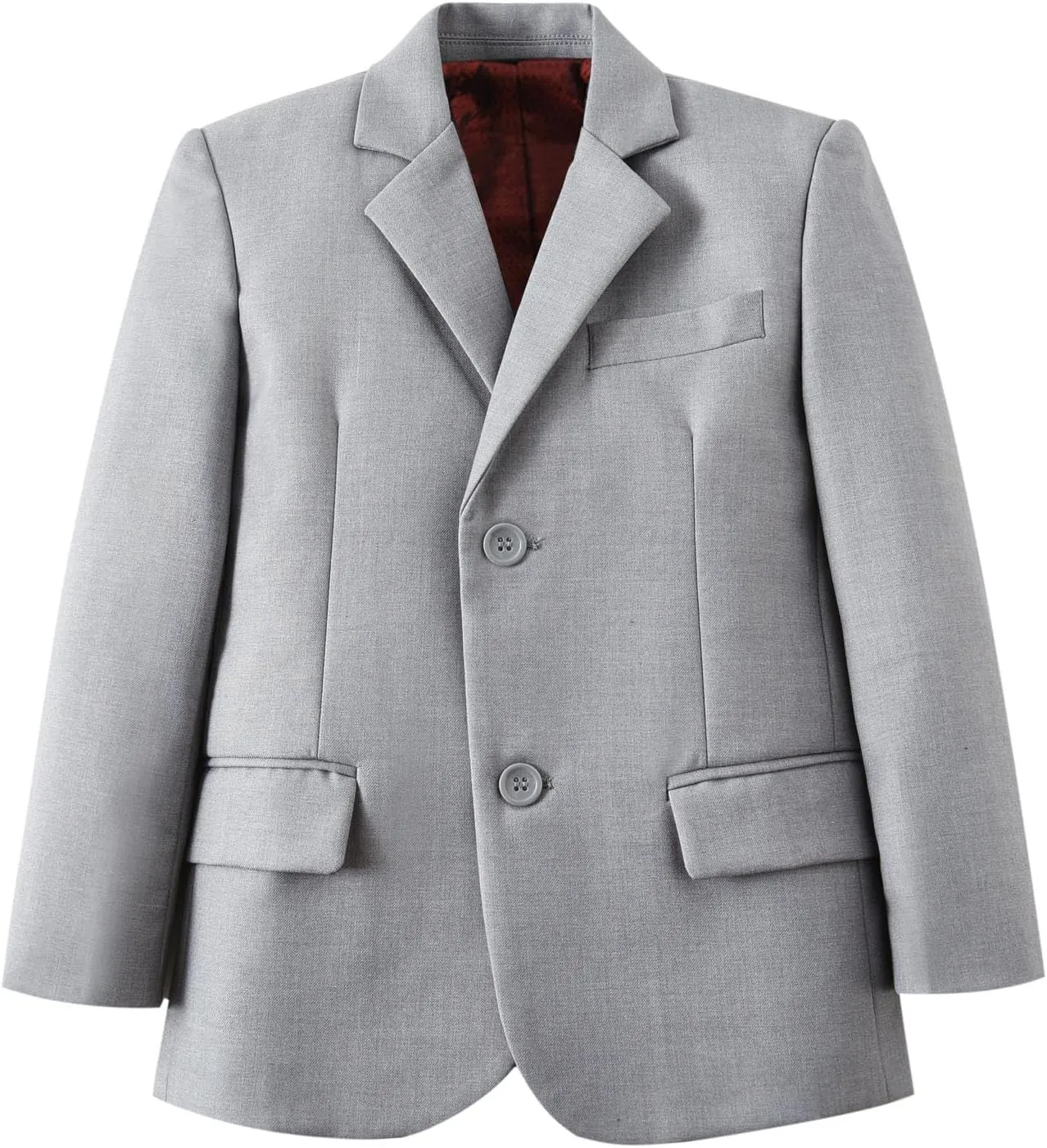 Yanlu Boys Suits Blazer Burgundy Slim Fit Boy Suit Coat