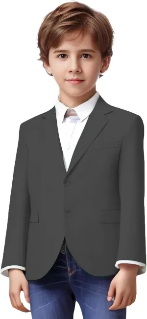 Yanlu Boys Suits Blazer Burgundy Slim Fit Boy Suit Coat