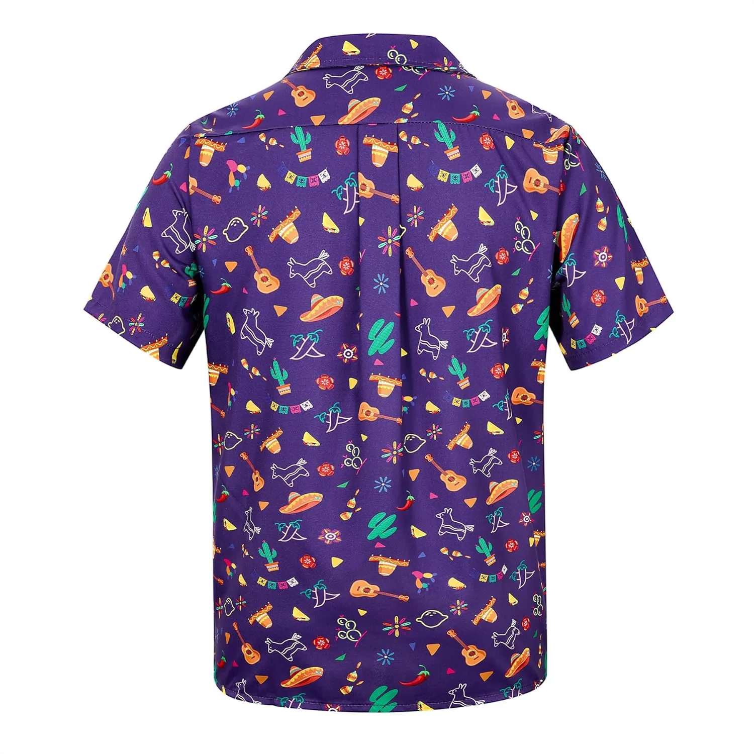Zando 80s 90s Shirt for Men Retro Button Down Short Sleeve Shirt, Funny Shirt for Hawaiian Beach Disco Theme Party Outfit Top