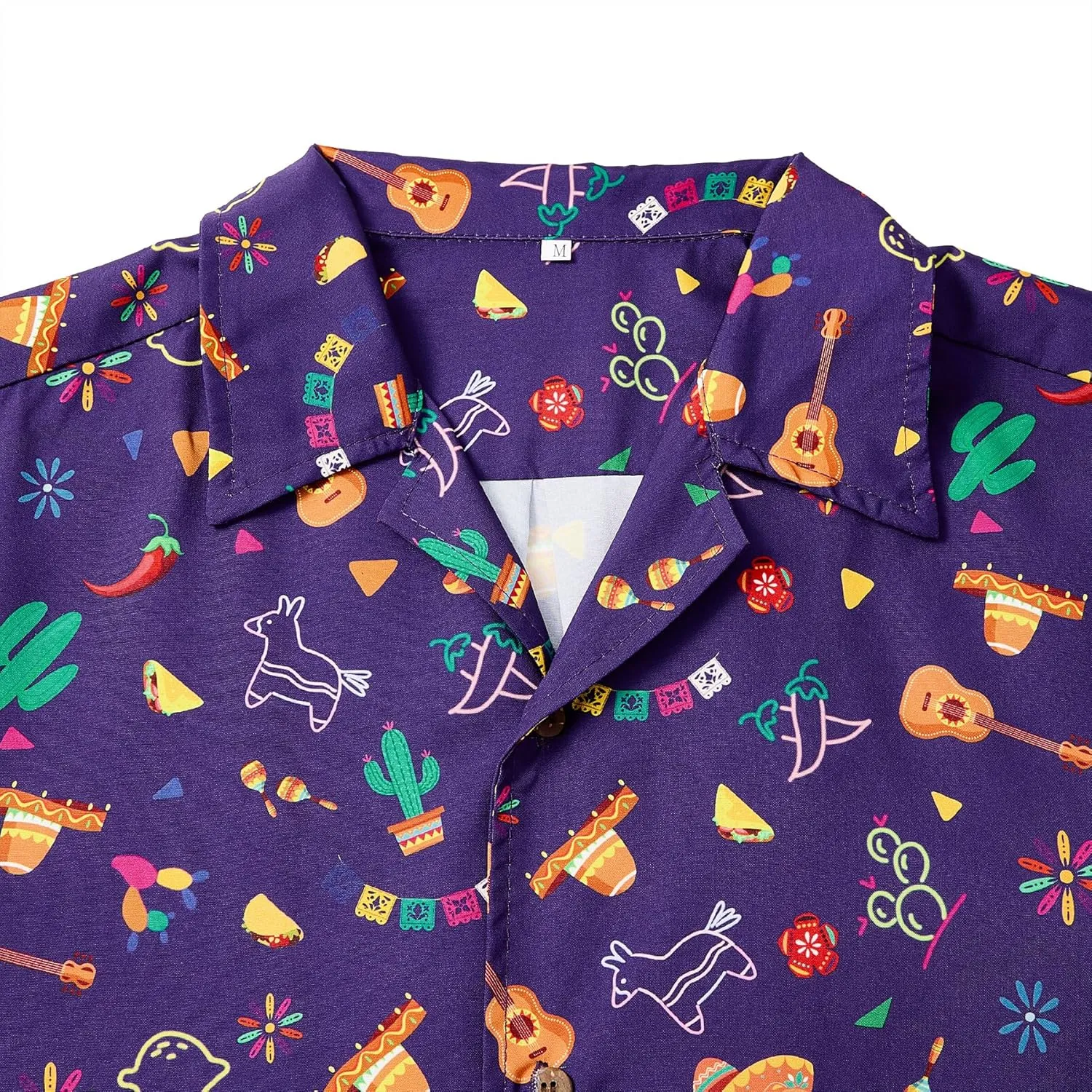 Zando 80s 90s Shirt for Men Retro Button Down Short Sleeve Shirt, Funny Shirt for Hawaiian Beach Disco Theme Party Outfit Top